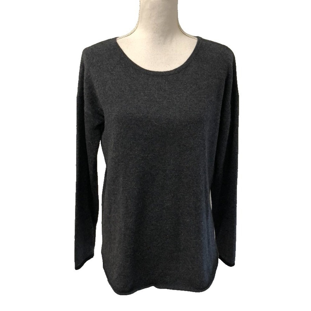 The Cashmere Project Sweater Jumper Womens Medium Gray‎ Camo Star Loose Fit